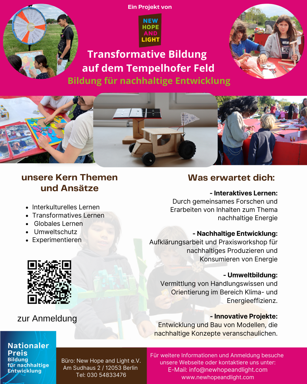 Lernen zu Themen der erneuerbaren Energien im globalen Kontext: Spielerisches und aktives Erleben!